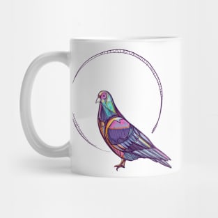 Pigeon ink digital vector illustration Mug